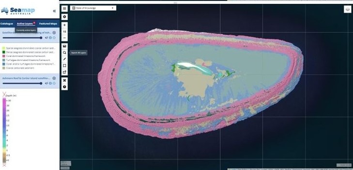 Cartier Island - Indian Ocean (Australia) - SDB and Seafloor Classification for Parks Australia